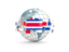 Costa Rica. Globe with line of flags. Download icon.