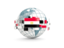 Egypt. Globe with line of flags. Download icon.