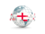 England. Globe with line of flags. Download icon.