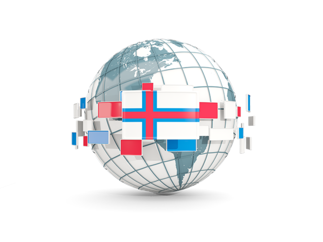 Globe with line of flags. Download flag icon of Faroe Islands at PNG format
