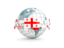 Georgia. Globe with line of flags. Download icon.