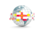 Guernsey. Globe with line of flags. Download icon.