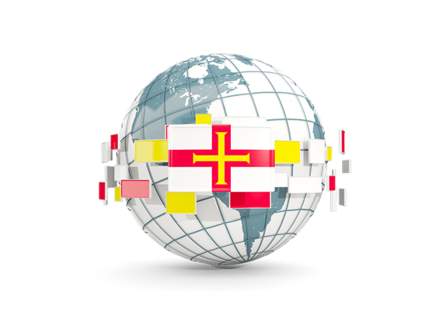 Globe with line of flags. Download flag icon of Guernsey at PNG format