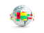 Guinea-Bissau. Globe with line of flags. Download icon.