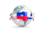 Haiti. Globe with line of flags. Download icon.