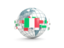 Italy. Globe with line of flags. Download icon.