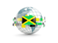 Jamaica. Globe with line of flags. Download icon.