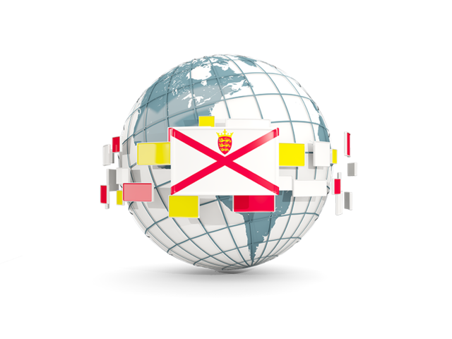 Globe with line of flags. Download flag icon of Jersey at PNG format