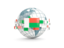 Madagascar. Globe with line of flags. Download icon.
