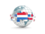 Netherlands. Globe with line of flags. Download icon.