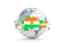 Niger. Globe with line of flags. Download icon.