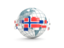 Norway. Globe with line of flags. Download icon.