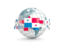 Panama. Globe with line of flags. Download icon.