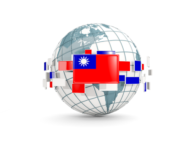 Globe with line of flags. Download flag icon of Taiwan at PNG format