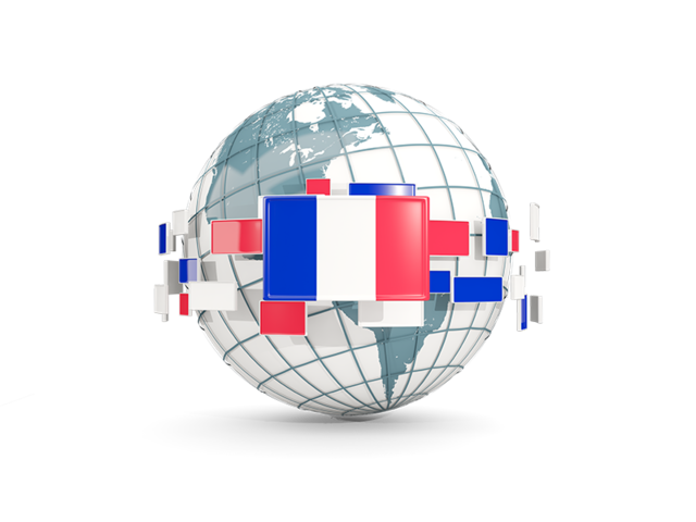 Globe with line of flags. Download flag icon of Reunion at PNG format