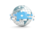 Somalia. Globe with line of flags. Download icon.