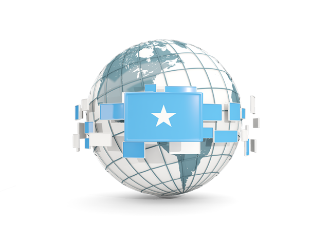 Globe with line of flags. Download flag icon of Somalia at PNG format