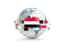 Yemen. Globe with line of flags. Download icon.