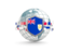 Anguilla. Globe with shield. Download icon.