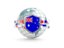 Australia. Globe with shield. Download icon.