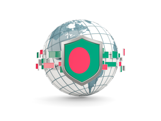 Globe with shield. Download flag icon of Bangladesh at PNG format
