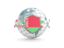 Belarus. Globe with shield. Download icon.