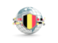 Belgium. Globe with shield. Download icon.