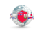 Bermuda. Globe with shield. Download icon.