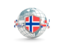 Bouvet Island. Globe with shield. Download icon.