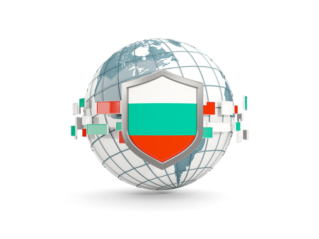 Globe with shield. Download flag icon of Bulgaria at PNG format