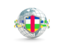 Central African Republic. Globe with shield. Download icon.