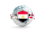 Egypt. Globe with shield. Download icon.