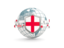 England. Globe with shield. Download icon.