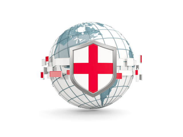 Globe with shield. Download flag icon of England at PNG format