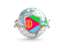 Eritrea. Globe with shield. Download icon.