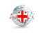 Georgia. Globe with shield. Download icon.