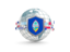Guam. Globe with shield. Download icon.