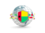 Guinea-Bissau. Globe with shield. Download icon.