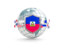 Haiti. Globe with shield. Download icon.