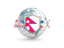 Nepal. Globe with shield. Download icon.