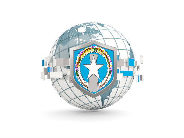 Globe with shield. Download flag icon of Northern Mariana Islands at PNG format