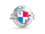 Panama. Globe with shield. Download icon.