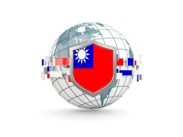 Globe with shield. Download flag icon of Taiwan at PNG format