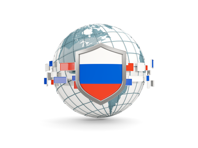 Globe with shield. Download flag icon of Russia at PNG format