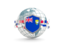 Saint Helena. Globe with shield. Download icon.