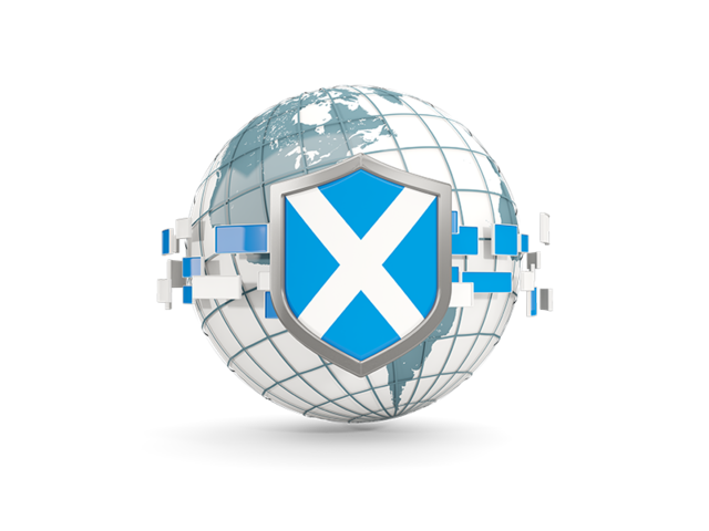 Globe with shield. Download flag icon of Scotland at PNG format