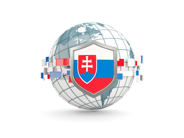 Globe with shield. Download flag icon of Slovakia at PNG format