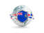 South Georgia and the South Sandwich Islands. Globe with shield. Download icon.