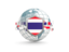 Thailand. Globe with shield. Download icon.