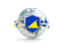 Tokelau. Globe with shield. Download icon.